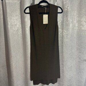 ZARA | Knit Tunic Top V-neck Sleeveless Side Slit